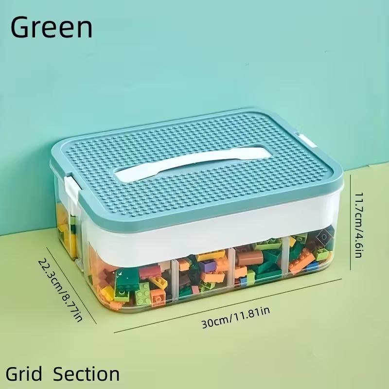 Stackable Storage Box with Dividers, Divided Compartments, Large Particle Building Block Organizer, Parts Classification Container, Ideal for Toy Organization