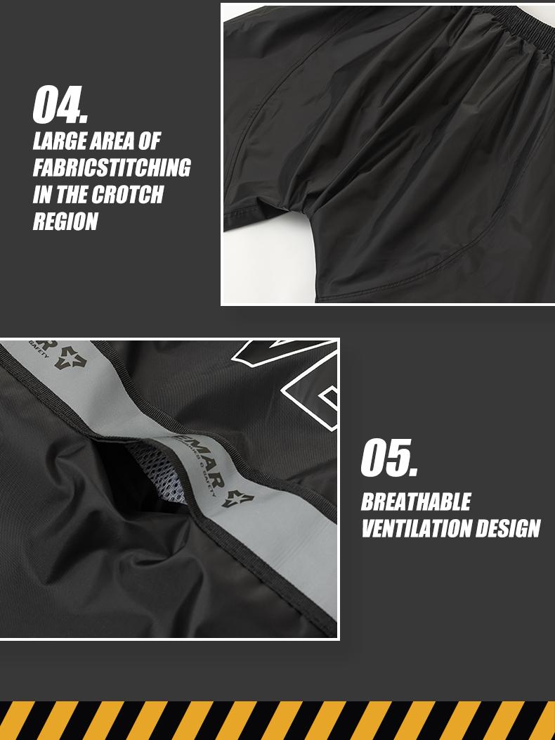 VEMAR Motorcycle Split Raincoat Unisex Rain Jacket and Pants Set for Delivery Riders Motocross Raincoat with Hat