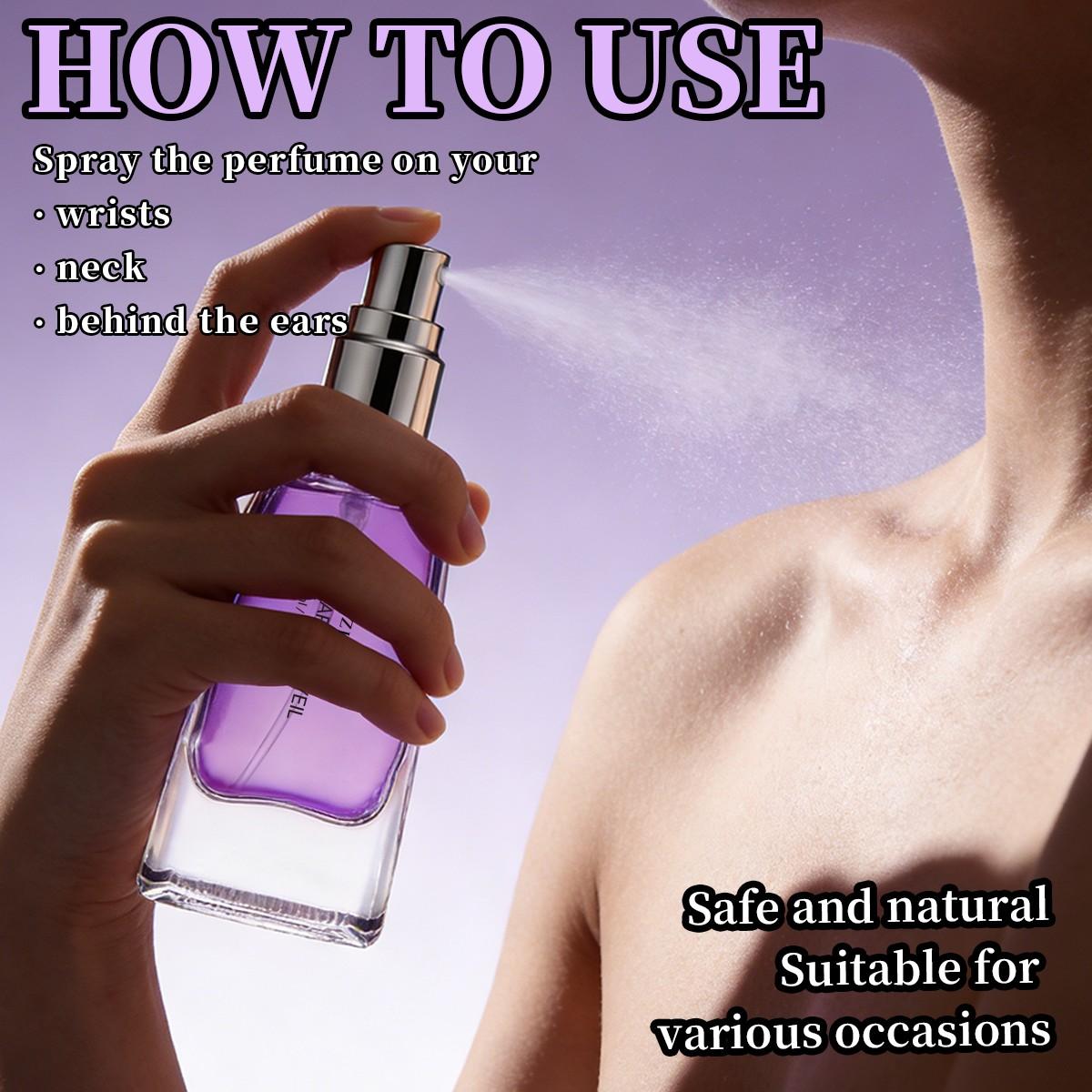 Women's Spray Perfume Oil, Floral Fruit Scented, Rose Peach Lemon, Long-Lasting, Travel Size 10ML, Ideal for Dates Parties Daily Use