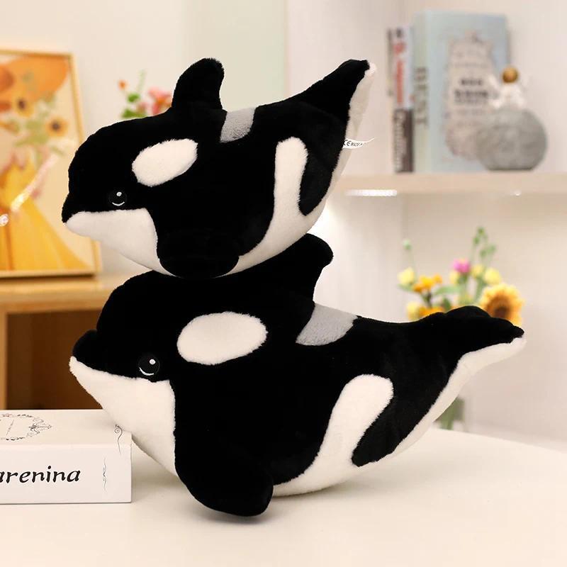 Lifelike Killer Whale Plush Toys Stuffed Orcinus Orca Fish Doll Cute Shark Cartoon Soft Sleep Pillow Kids Girls Baby Gift