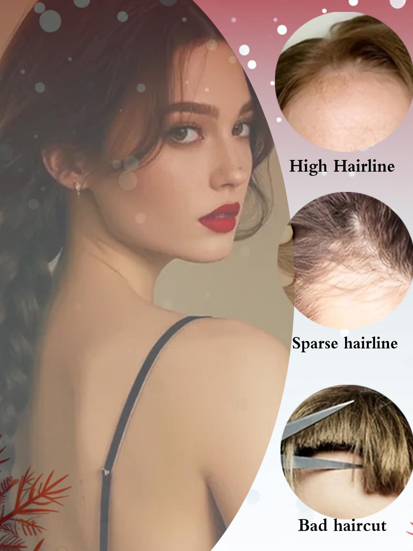 30.48cm Straight Human Hair Frontal Hairline Hairpiece for Men, Natural Invisible Hairline Patch, Lightweight & Comfortable, Easy to Wear Baldness Solution, Ideal Christmas Gift