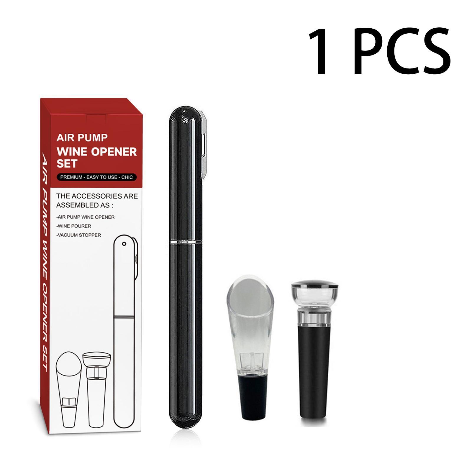 Wine Champagne Opener Set, Includes Foil Cutter, Leak-Proof Pourer, Vacuum Stopper, Perfect for Home, Restaurant, Parties, Ideal Gift for Wine Lovers