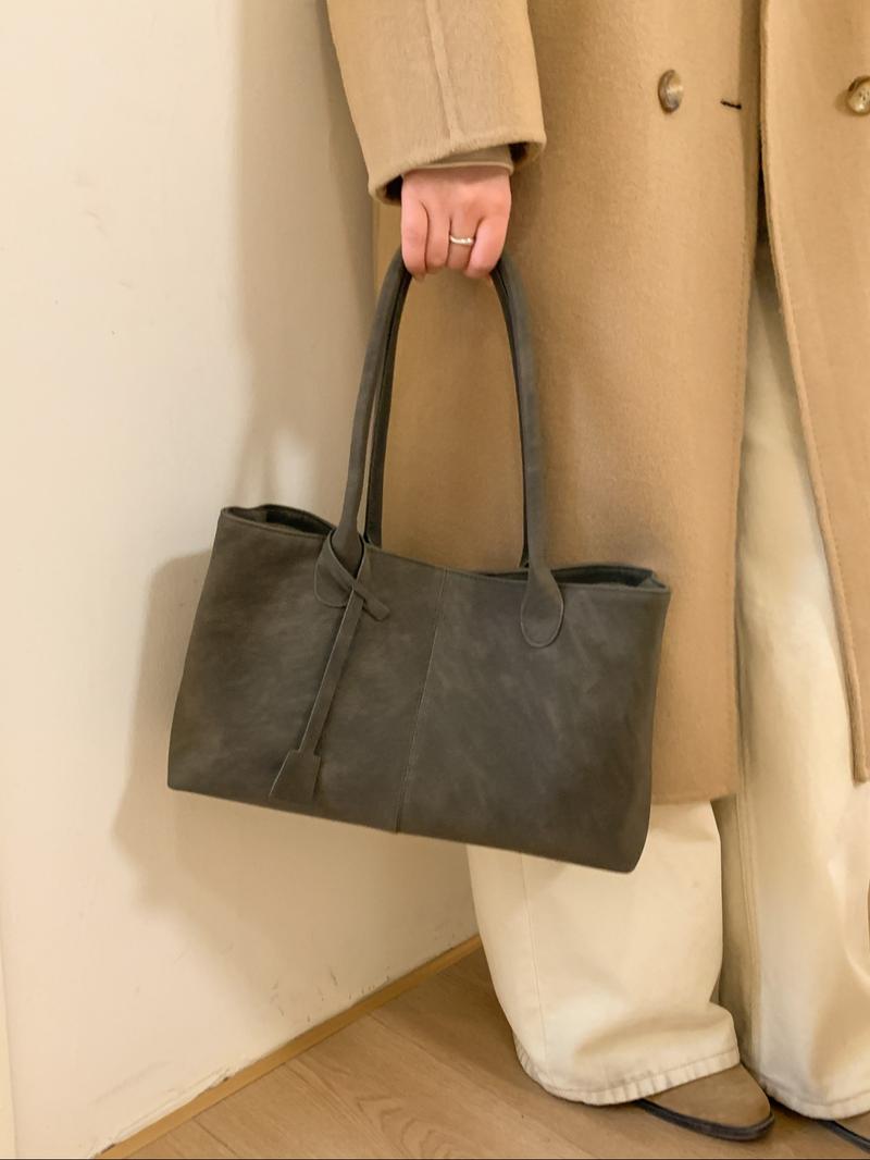 Elegant Vintage Bag, Large Capacity Shoulder Bag, Commuter Handbag, Daily Commuter Purse, Simple Versatile Daily Use for Women, All Seasons