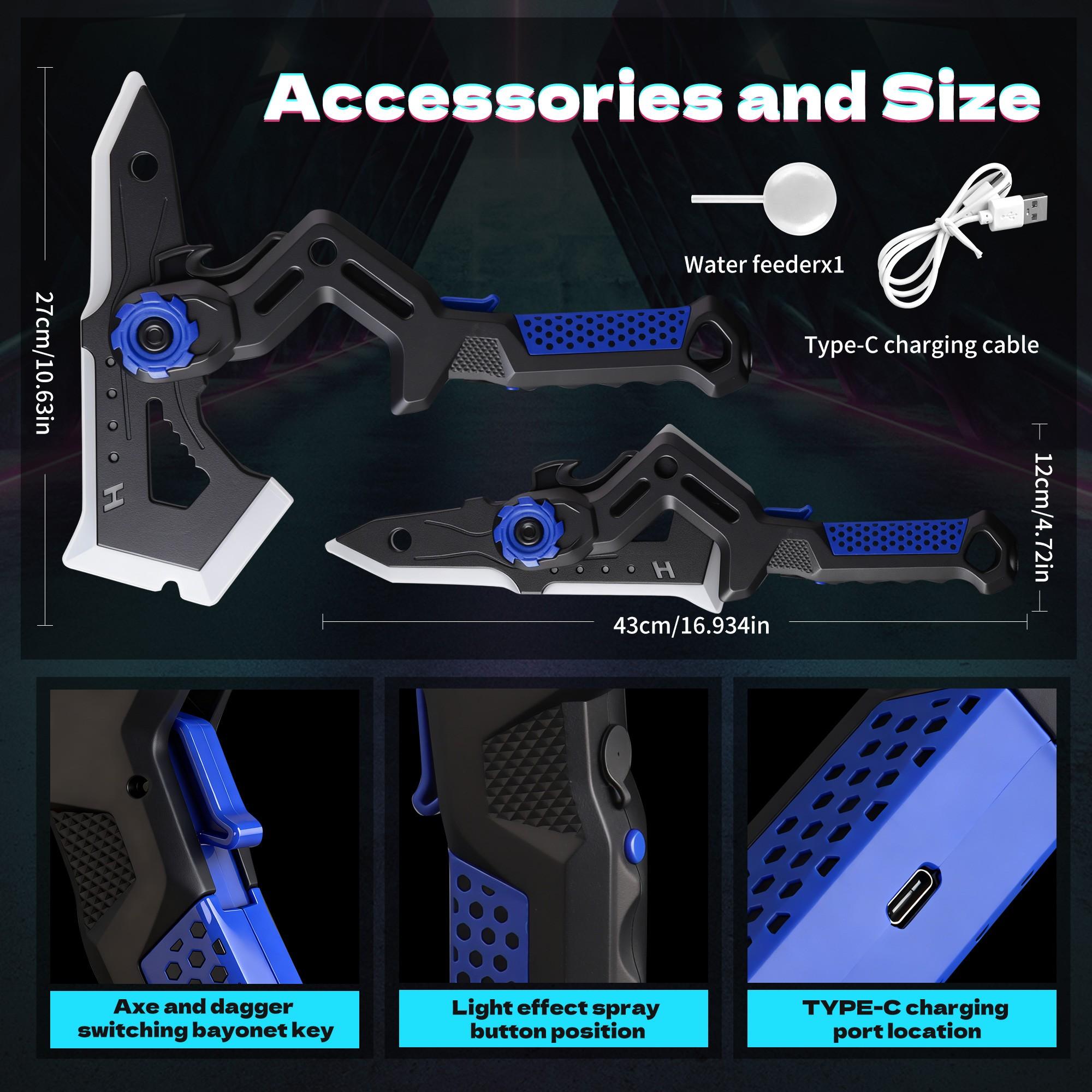Transformable Toy Sword Axe, Cool Electric Glowing Weapon with Sound ...