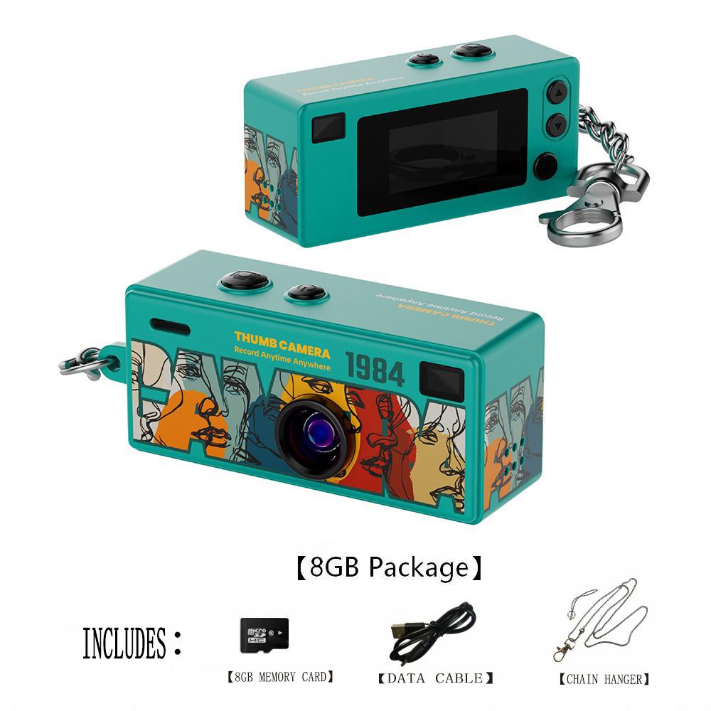 G6 Ultra-Compact Keychain Digital Camera: Retro Style, HD 1080p, Includes 8GB Memory Card—A Must-Have for Travel and Vlogging