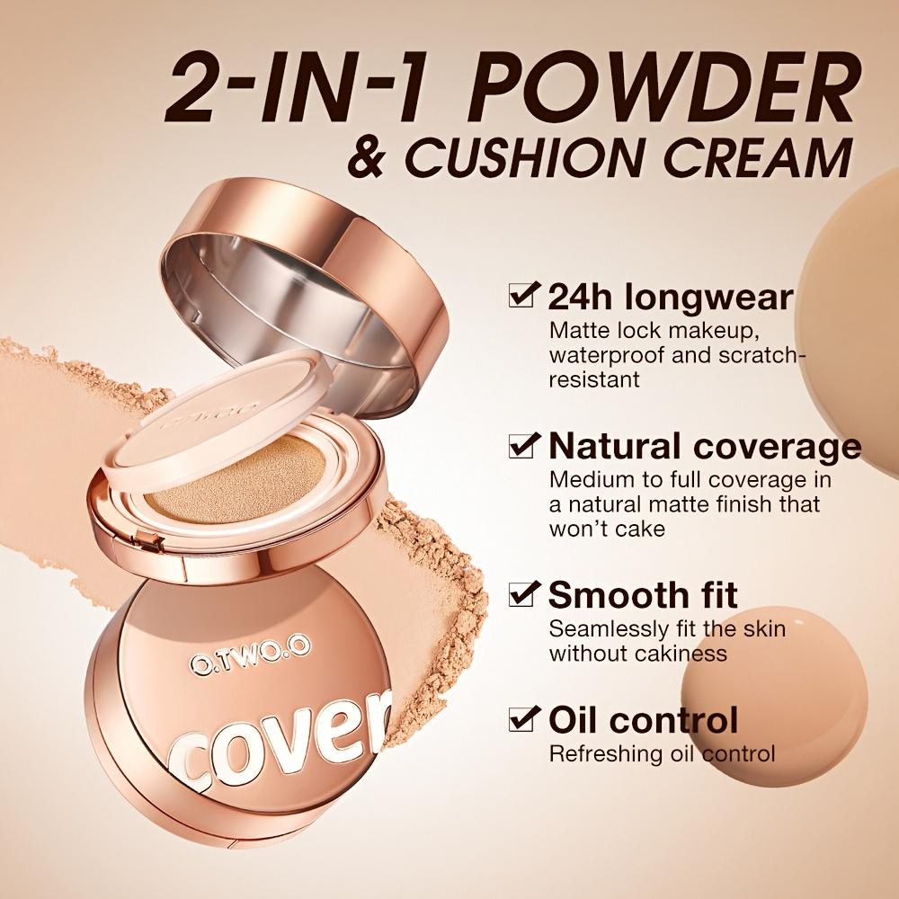 Cushion Foundation, 24-hour Two-in-one, Long-lasting, Oil-controlling, Matte, Soft-focus, Concealing, Makeup Powder Foundation, An Essential for Daily Use. Otwoo