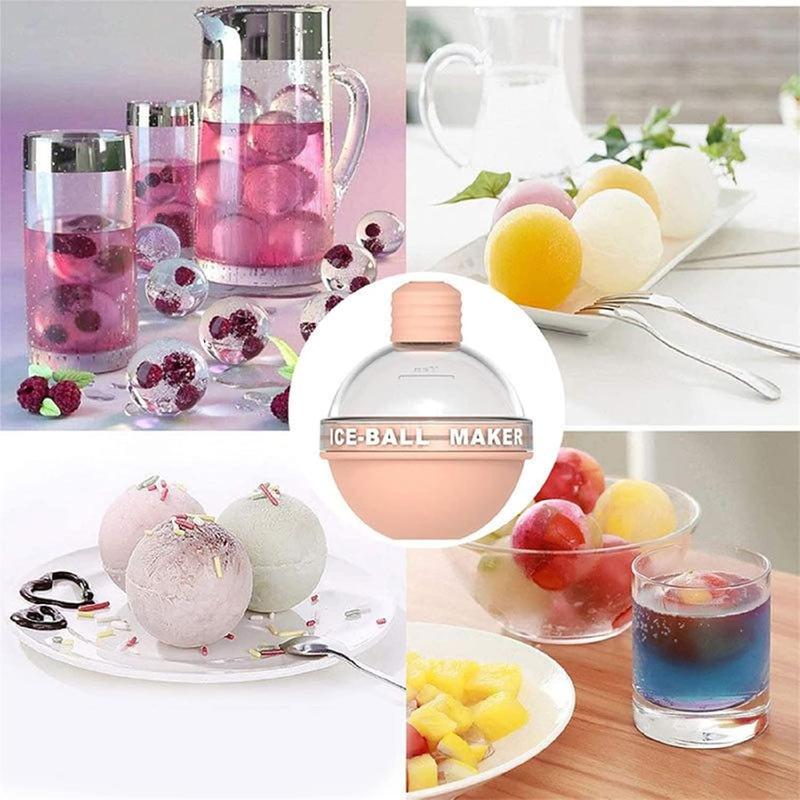3PCS-2025 summer creative light bulb ice mold, whiskey ice ball making machine mold, whiskey drink cocktail drinking round ice freezing mold, reusable, arbitrary color