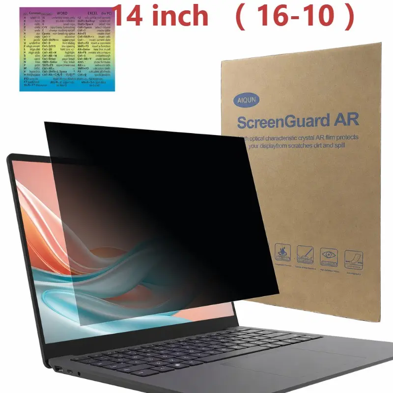 Matte Privacy Screen Protector for 14 Inch 16-10 Laptop, 30 Degree Anti-Spy Glare Reduction Filter, Anti Fingerprint Reflection Shield, Removable Privacy Screen Guard Cover for Daily Office Computer
