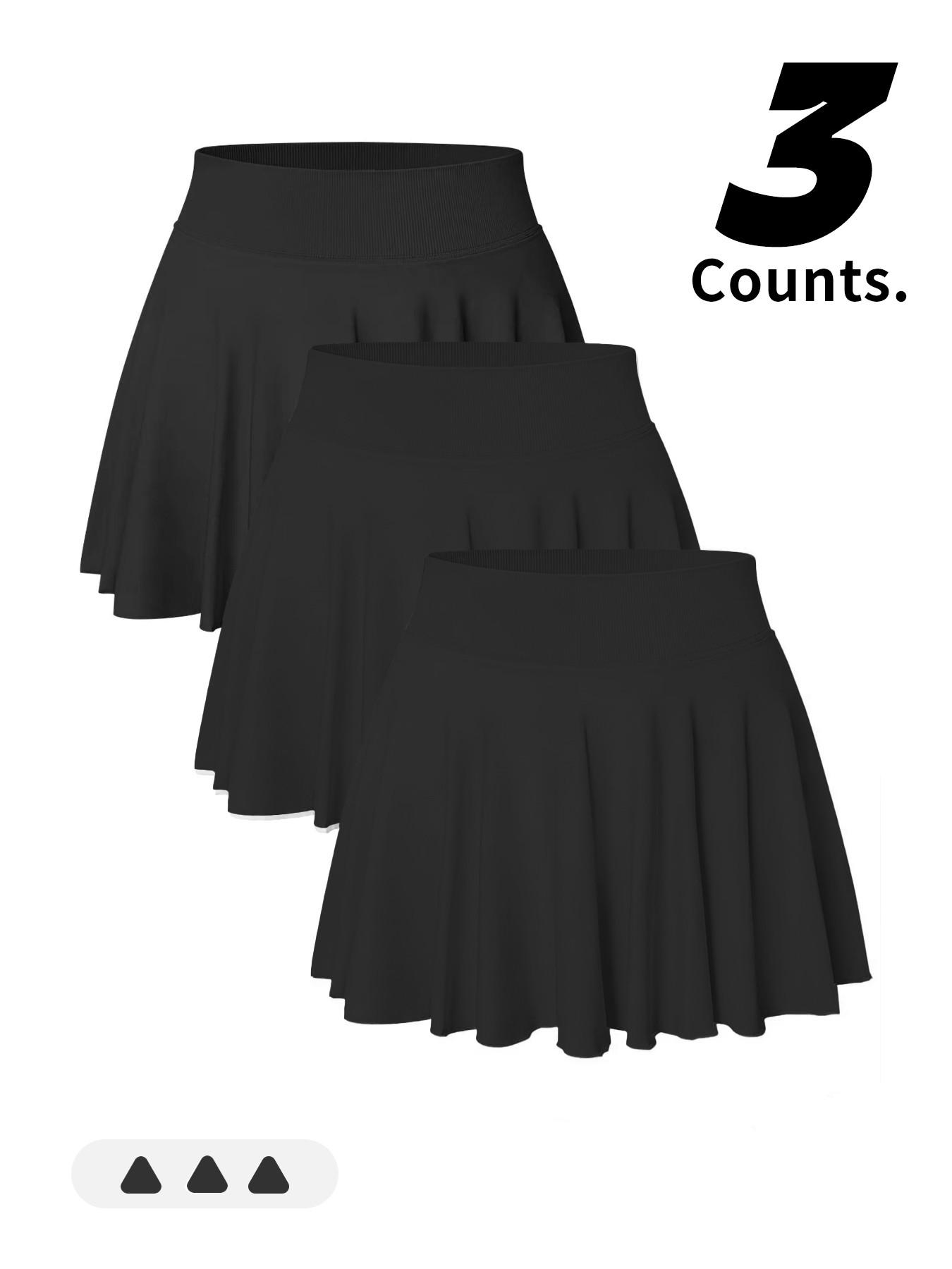 High Waist Sporty A-Line Skirt, Seamless Design, High Elasticity Quick-Dry Fabric, Pocket & Anti-Slip Belt, Perfect Fit