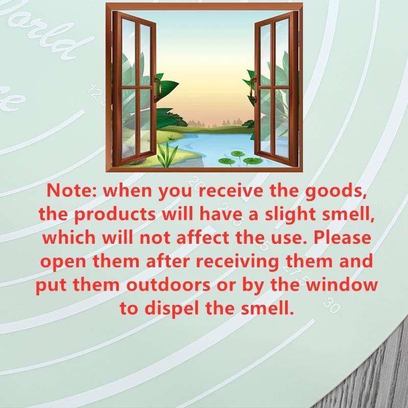 Silicone Rolling Pin & Baking Measuring Mat, 2 Counts Including 1 Non-stick Pastry Mat and 1 Dough Roller, Baking Tool