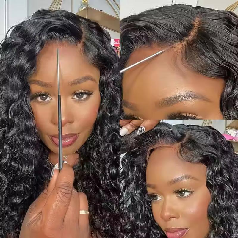 Bling Hair Deep Wave 9x6 Glueless Wigs Human Hair 5x5 Lace Clousure Wig For Black Women Ready to Wear 13x6 Deep Culy Wig Brazilian Human Hair Wig Pre Plucked TikTokShopBlackFriday
