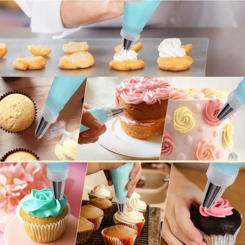 15 piece stainless steel cake decoration tool set - includes piping bags, tips, and accessories for baking and decorating cakes, cake decoration supply needles, baking pastries and baking kits, pastry cutting machines, cake molds, cake decoration supplies
