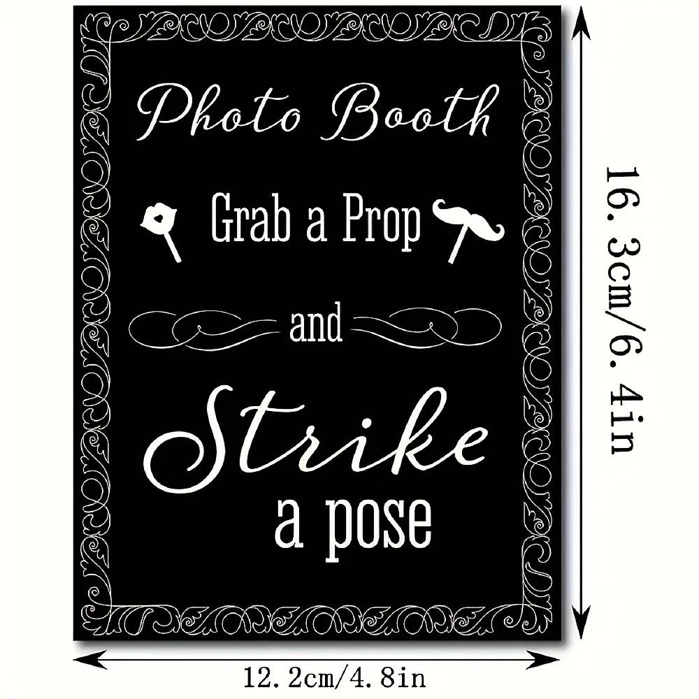 31pcs Wedding Photo Booth Props, Wedding Backdrop, Selfie Station Signs, Bachelorette Party, Halloween, Christmas Event & Party Supplies