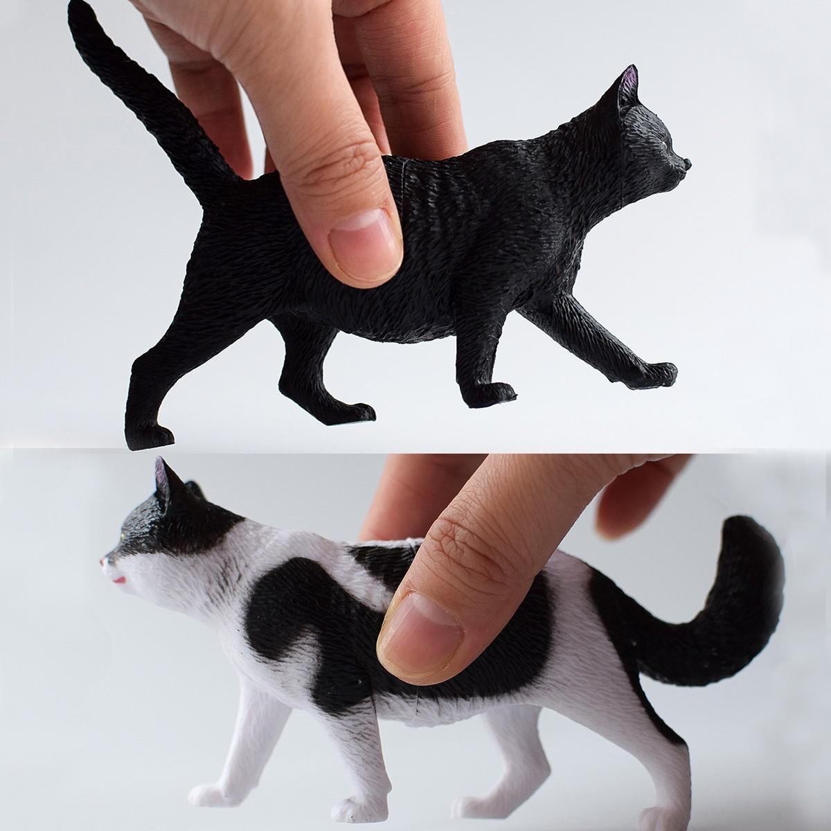 2 PVC Cat Models, and Cow Cats, Lucky Symbol, and Aesthetics, Pet House Decor, Desk Ornament, Gift for Birthdays, Weddings, Holidays