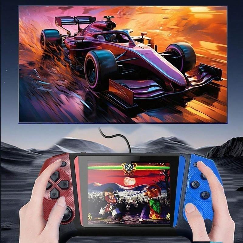 Brand new handheld gaming console with a retro large screen design, smooth joystick buttons, supports over 500 games, 3.5-inch screen, 1080P display, suitable for nostalgic players, home use, and sharing with friends