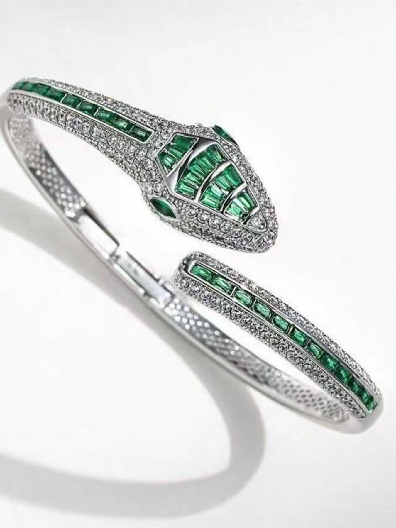 Fashion Snake Wrap Bracelet with Eye and Crystal, Perfect for Parties and Weddings, Elegant Jewelry Gift Idea