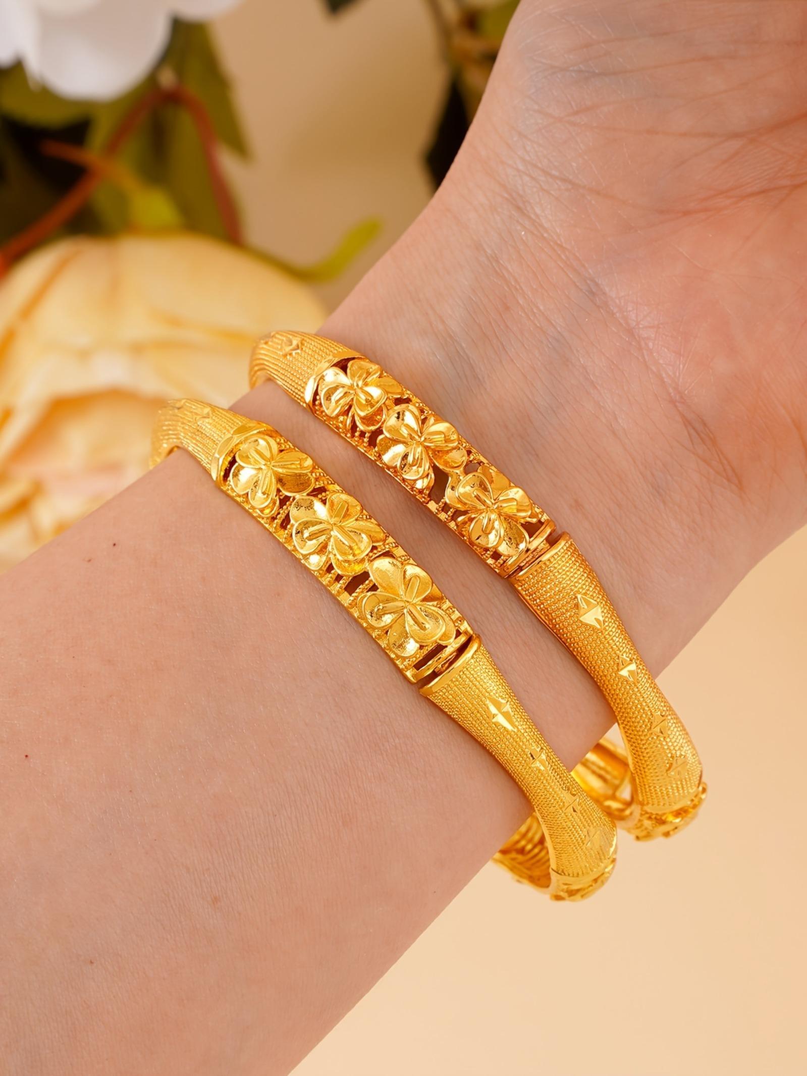 Dubai Hollow Cuff Bracelet for Women, Casual Ethnic Style, Handmade Jewelry, Wedding Accessory, All Seasons