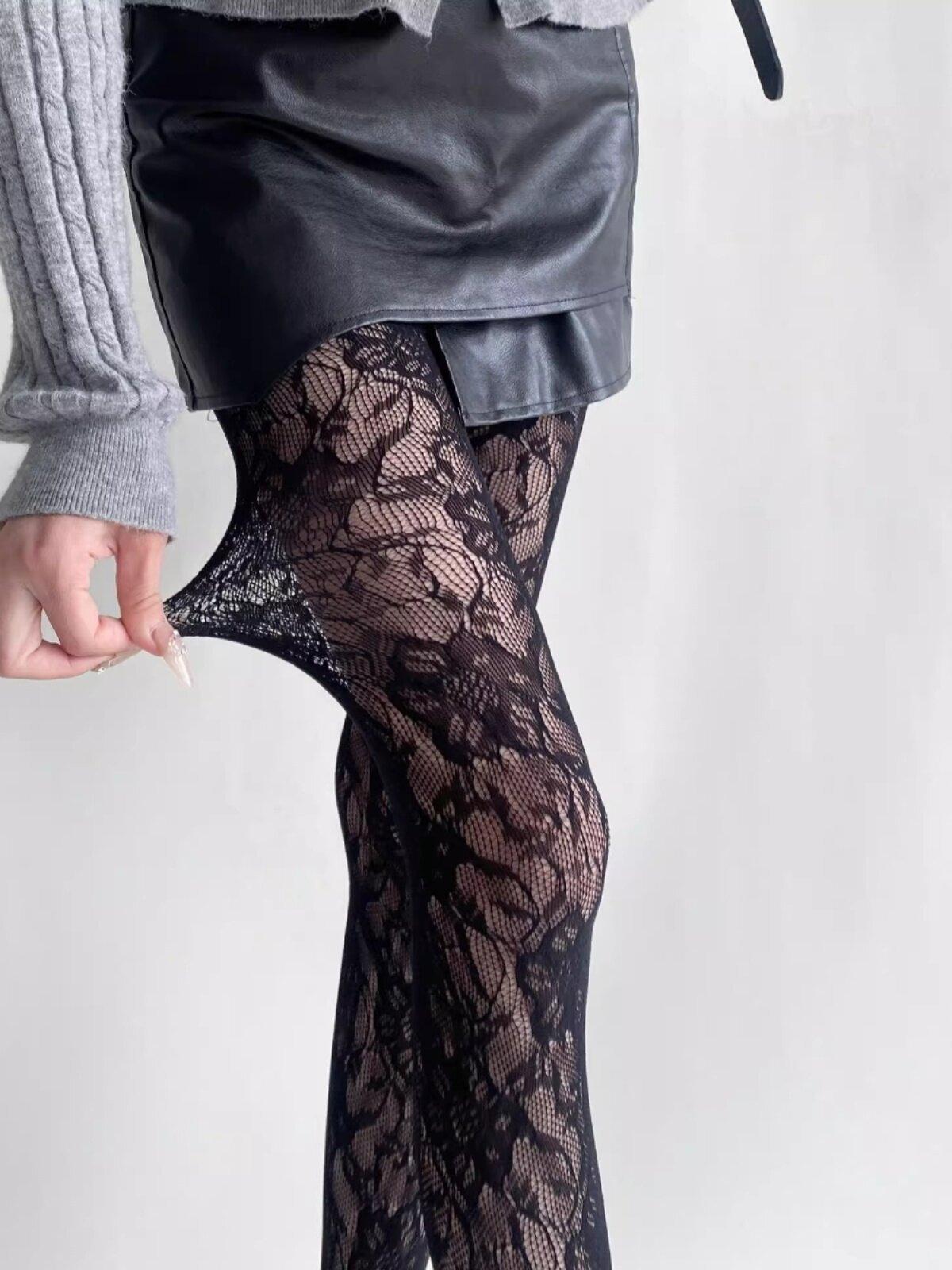 Women's Floral Fishnet Stockings, Sheer Mesh, Fashionable Thin Pantyhose, Comfortable Design, Perfect for Daily Wear, Wedding Season
