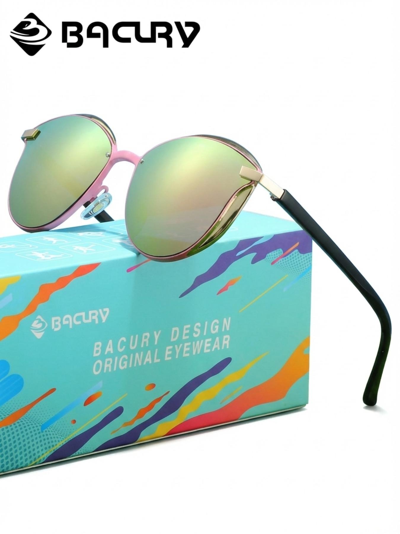 BACURY Exquisite Cat Eye Frame, Polarizing Film, Sunglasses, Versatile Beach And Seaside Vacation, Daily Travel, Windproof, Dustproof, Uv Resistant, Driving And Hiking To Reduce Glare