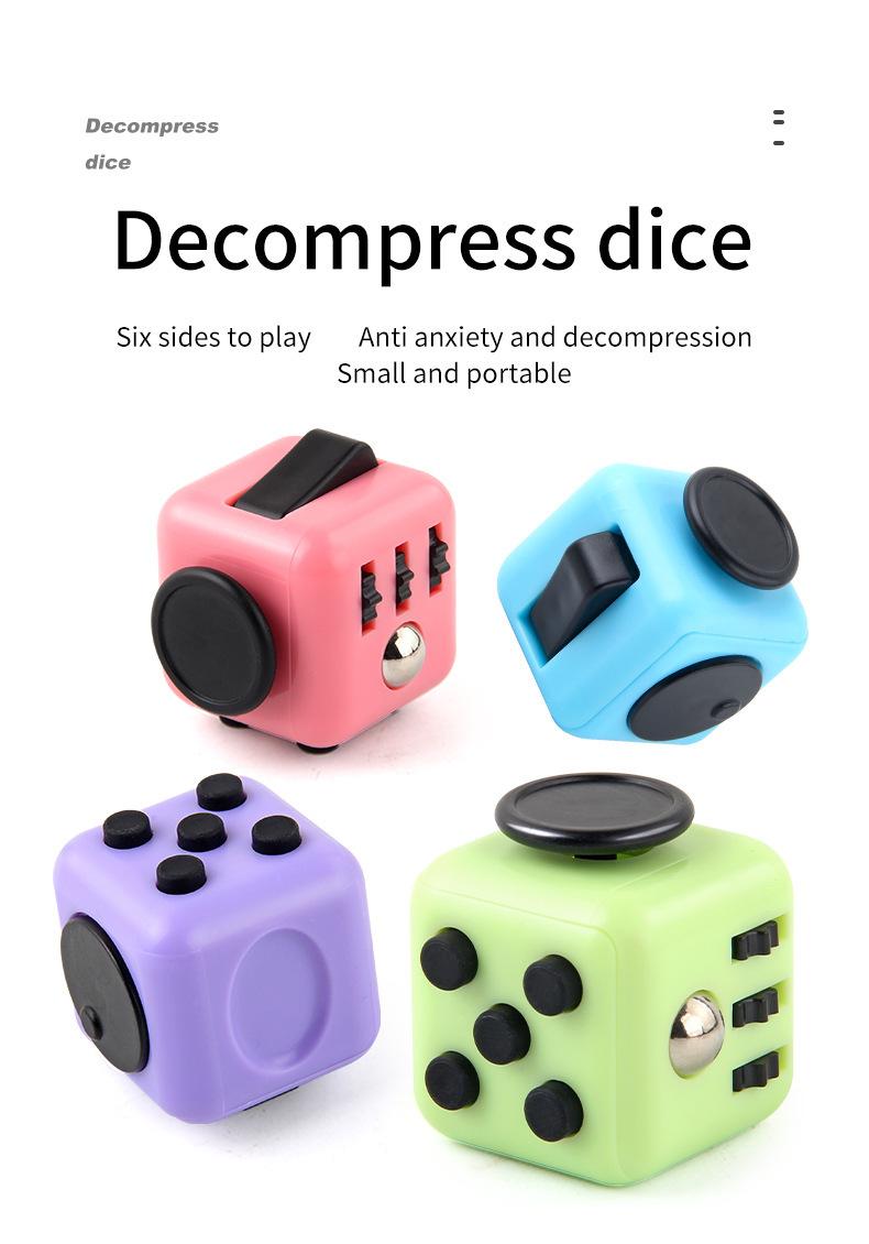 6-Side Fidget Cube Stress Relief Infinity Cube Dice Toy for Adults