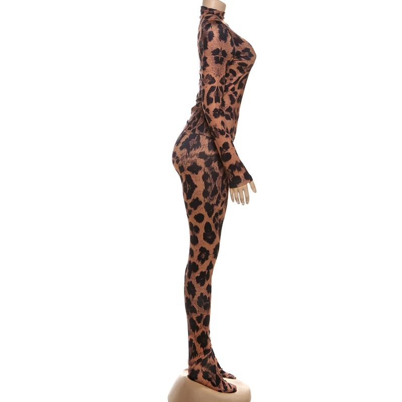 DOUCIU Sporty Casual Tight-Fitting Sexy Hot Street Style Hip-Hop Trendy Cool Rap Women'S Fitted Clothing Set Thin Printed Long-Sleeved Top And Pants Two-Piece Set