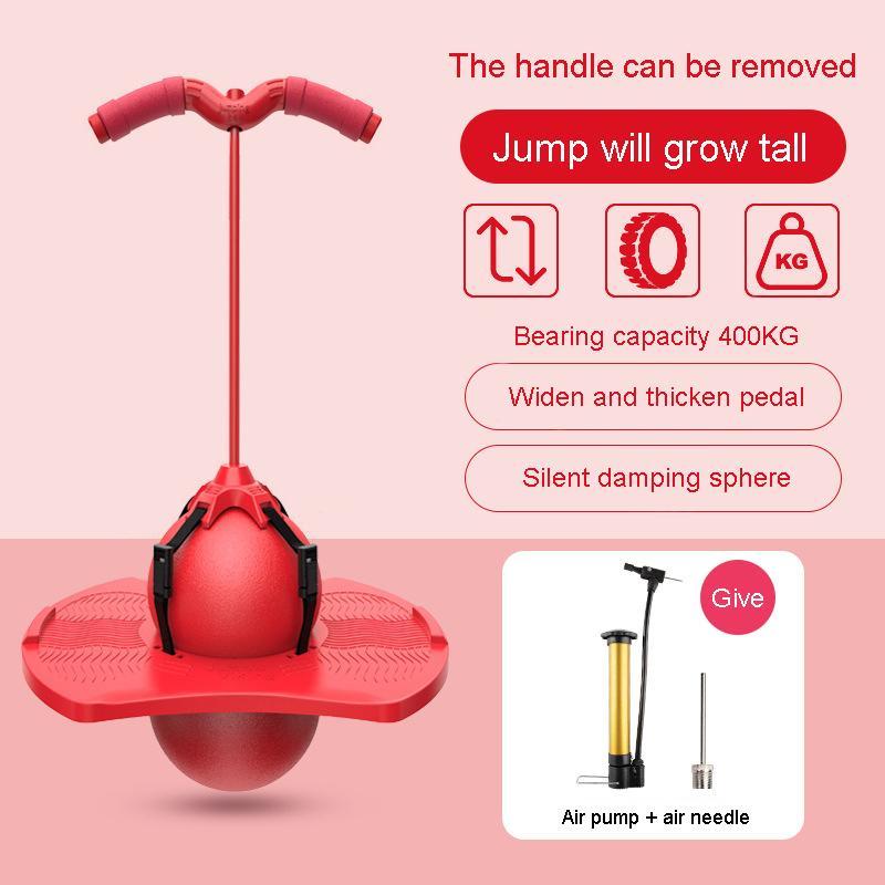 Bouncing Ball With Handle Pump, Balance Platform Bouncy Jump Pogo Ball, High Jump Trick Board Pogo Bouncing Ball, Safe and Fun Pogo Stick, Improves Balance & Coordination for Indoor Outdoor, Inflatable Fitness Toy Gift,for Balance/Coordination/Fitness