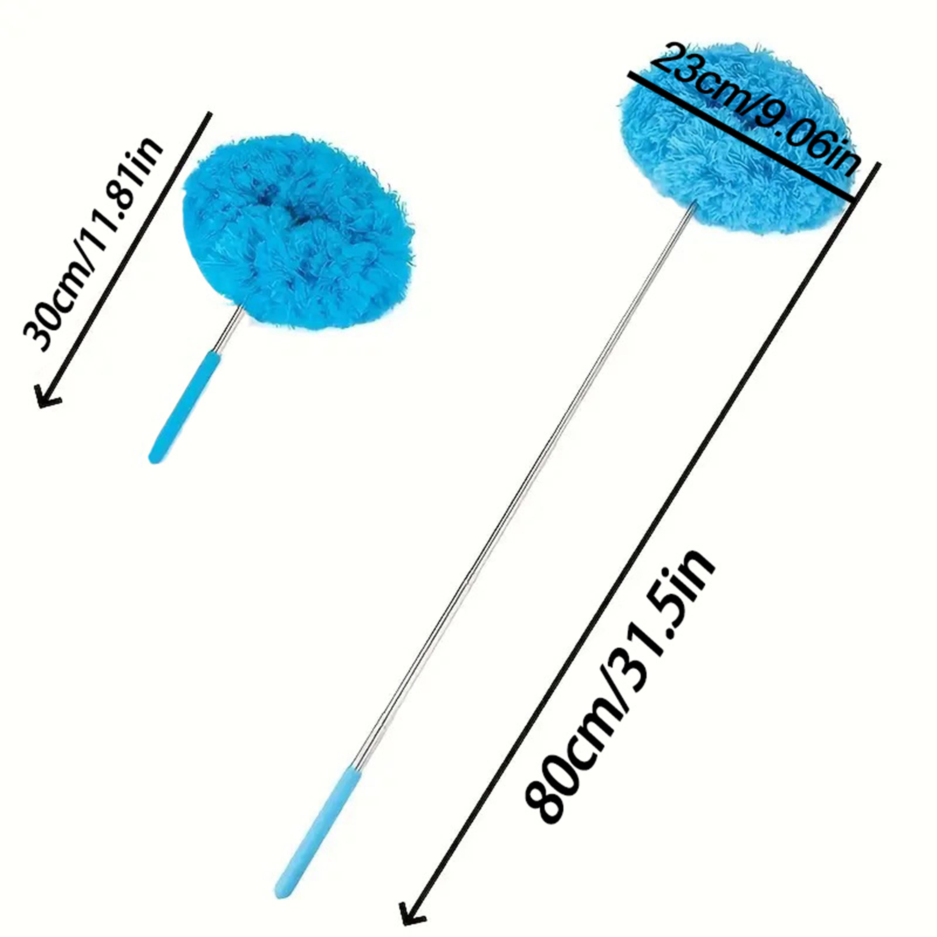 Extendable Microfiber Duster with Long Handle, Multi-Purpose Cleaning Brush for Ceiling Corners, Blinds, Air Vents, High Shelves and Car Interior