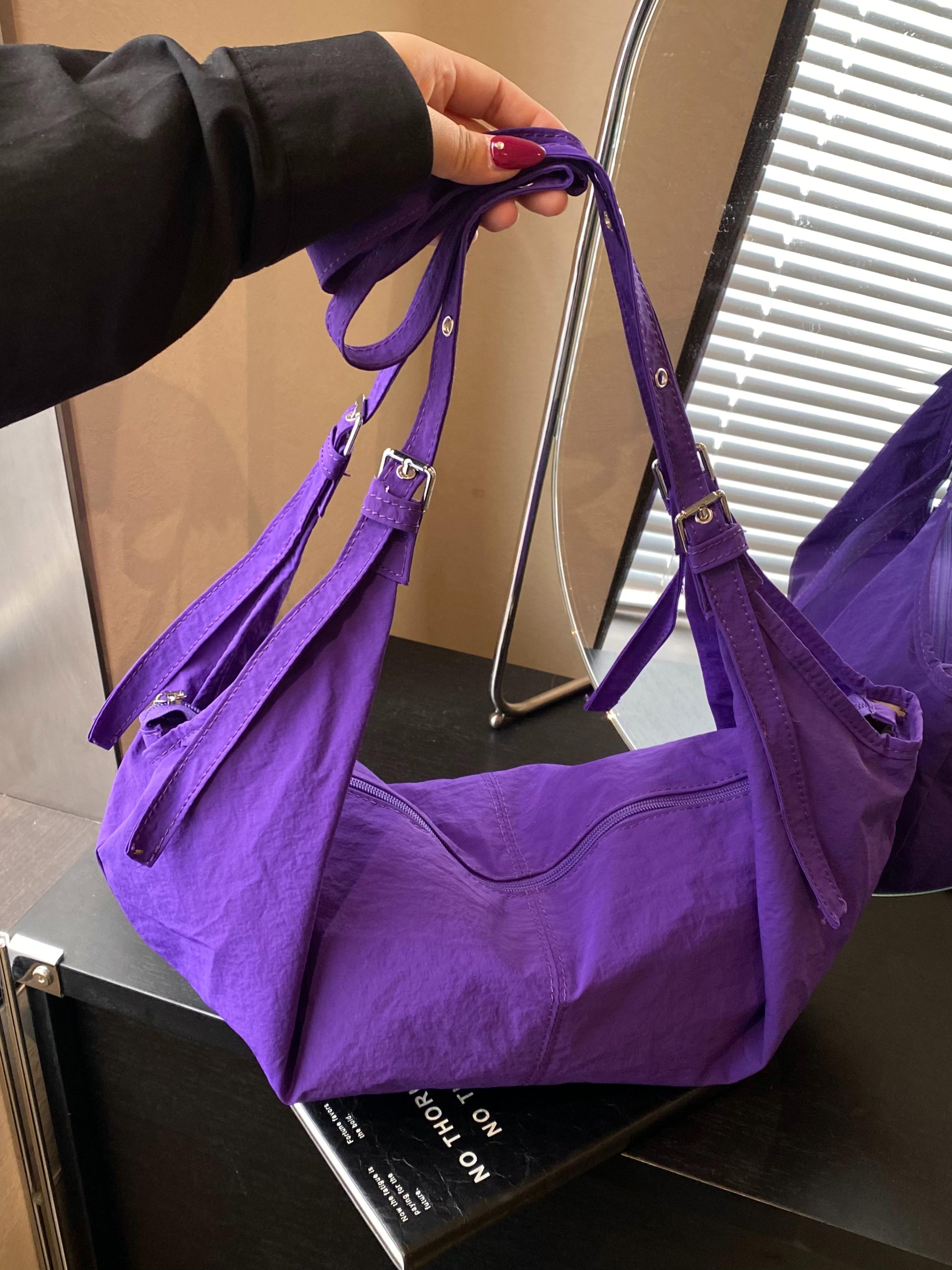 Women's Nylon Hobo Bag, Waterproof Large Capacity Shoulder Bag, Casual Lightweight Design, Ideal for Shopping and Daily Use