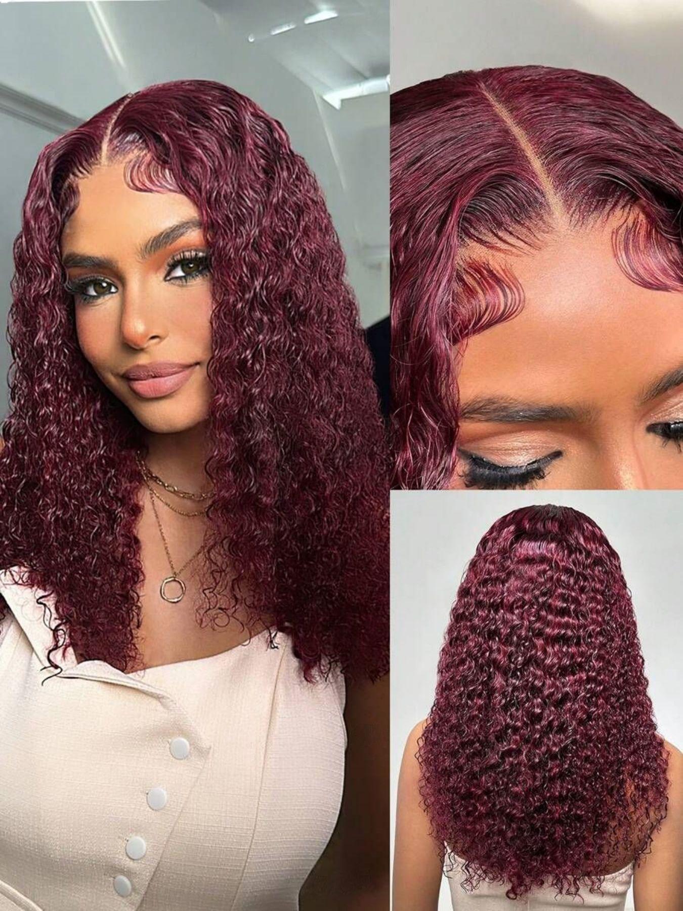 Glueless HD Transparent Lace Front Wig Pre Plucked Deep Wave 