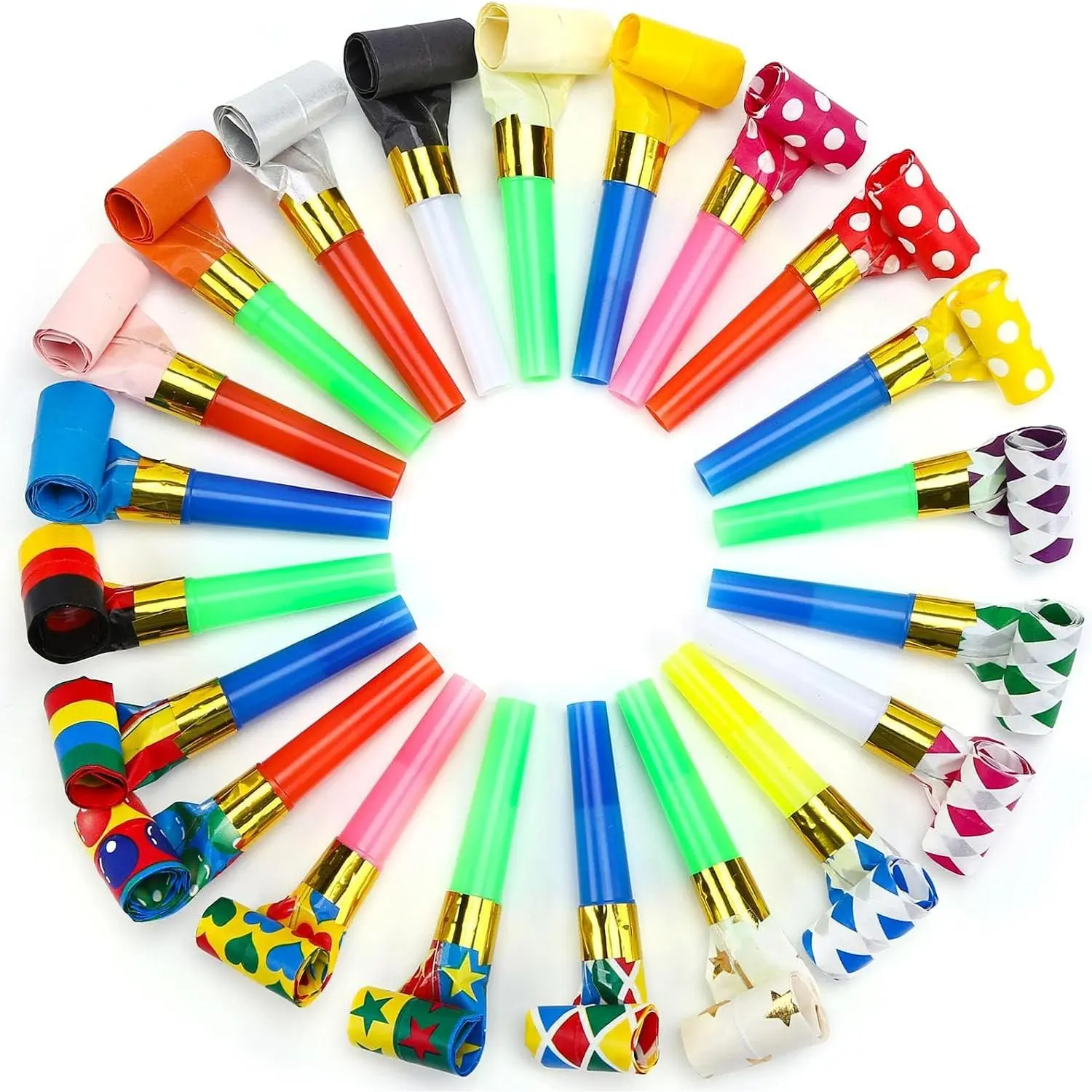 100 PCS Party Blowers Bulk for Party Favors, Birthday Noisemakers
