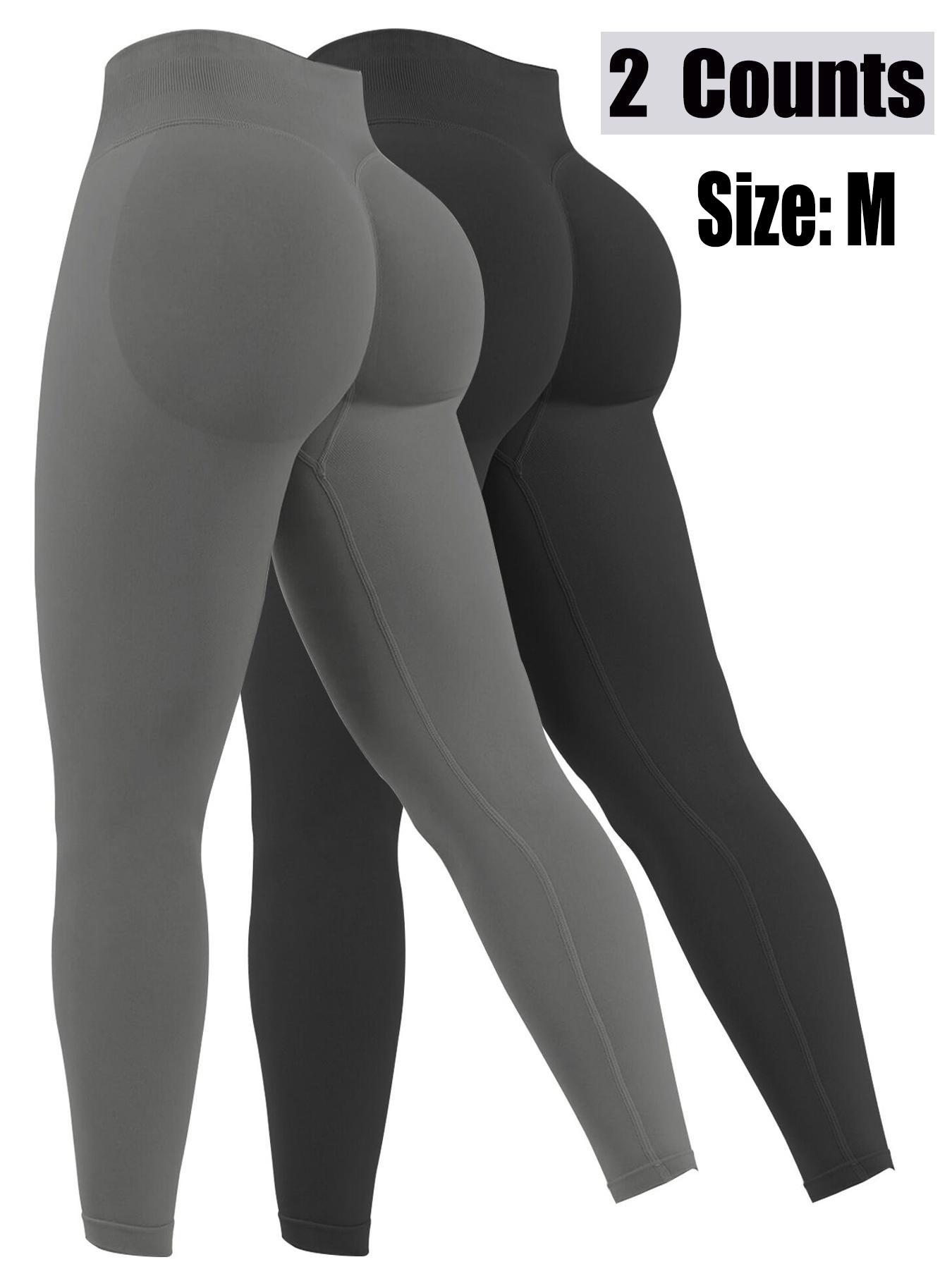 Women's Solid High Waist Sports Leggings, Workout Legging Pants, Breathable Comfortable Seamless Skinny Pants, Ladies Sportswear for Indoor Outdoor Wear