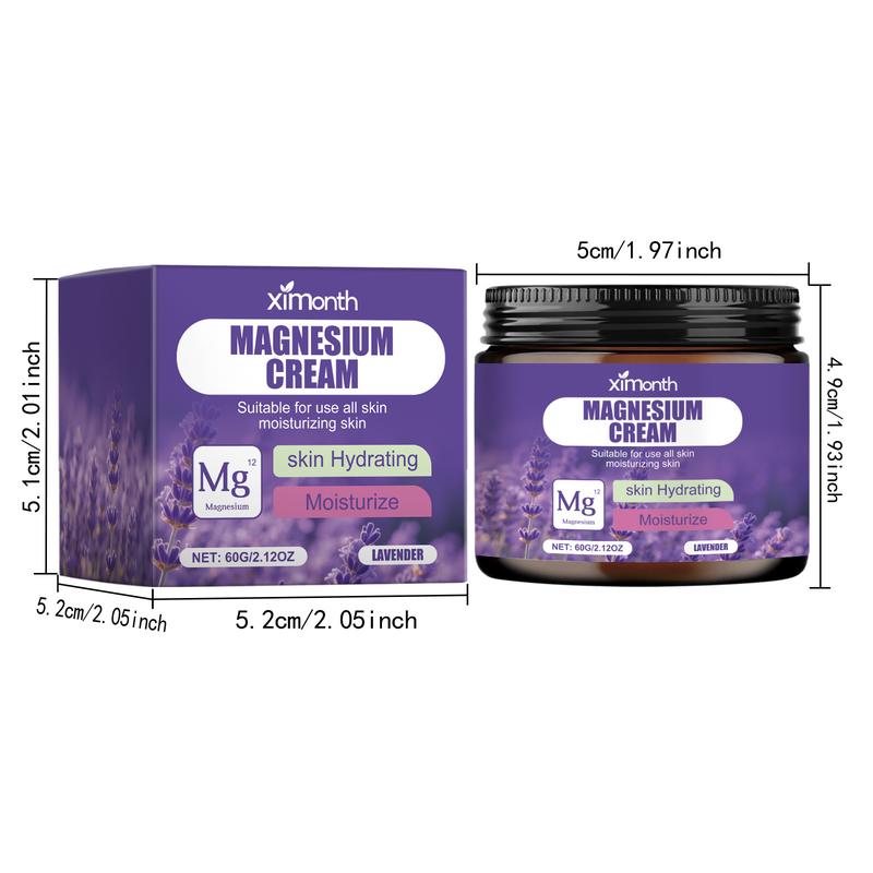 Sleep Magnesium Cream, Relaxing Muscle Care Before Bedtime, Moisturizing & Nourishing Nighttime Body Balm, Comfortable Daily Use