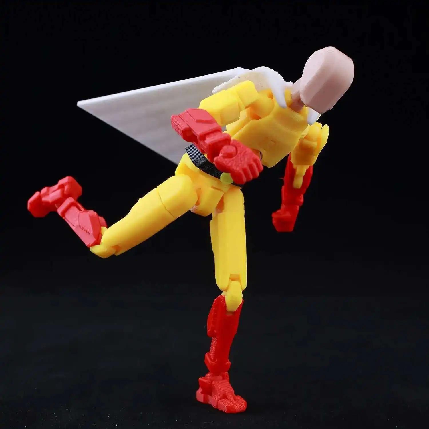 9L3D Printed Lucky Dummy 13 One-Punch Man 3D Action Figure, Multi-Jointed Poseable Anime Model, Collectible Gift for Fans