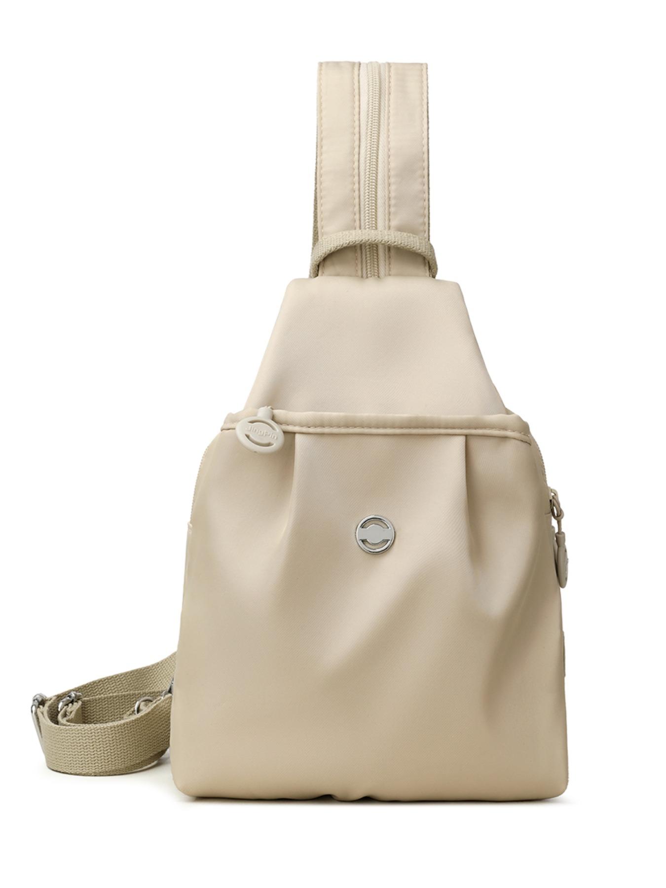 Women's Fashionable Solid Color Backpack, Casual Versatile Backpack for Work, School, Daily Commuting, Street Travel, Shopping, Multi-pocket Practical Backpack