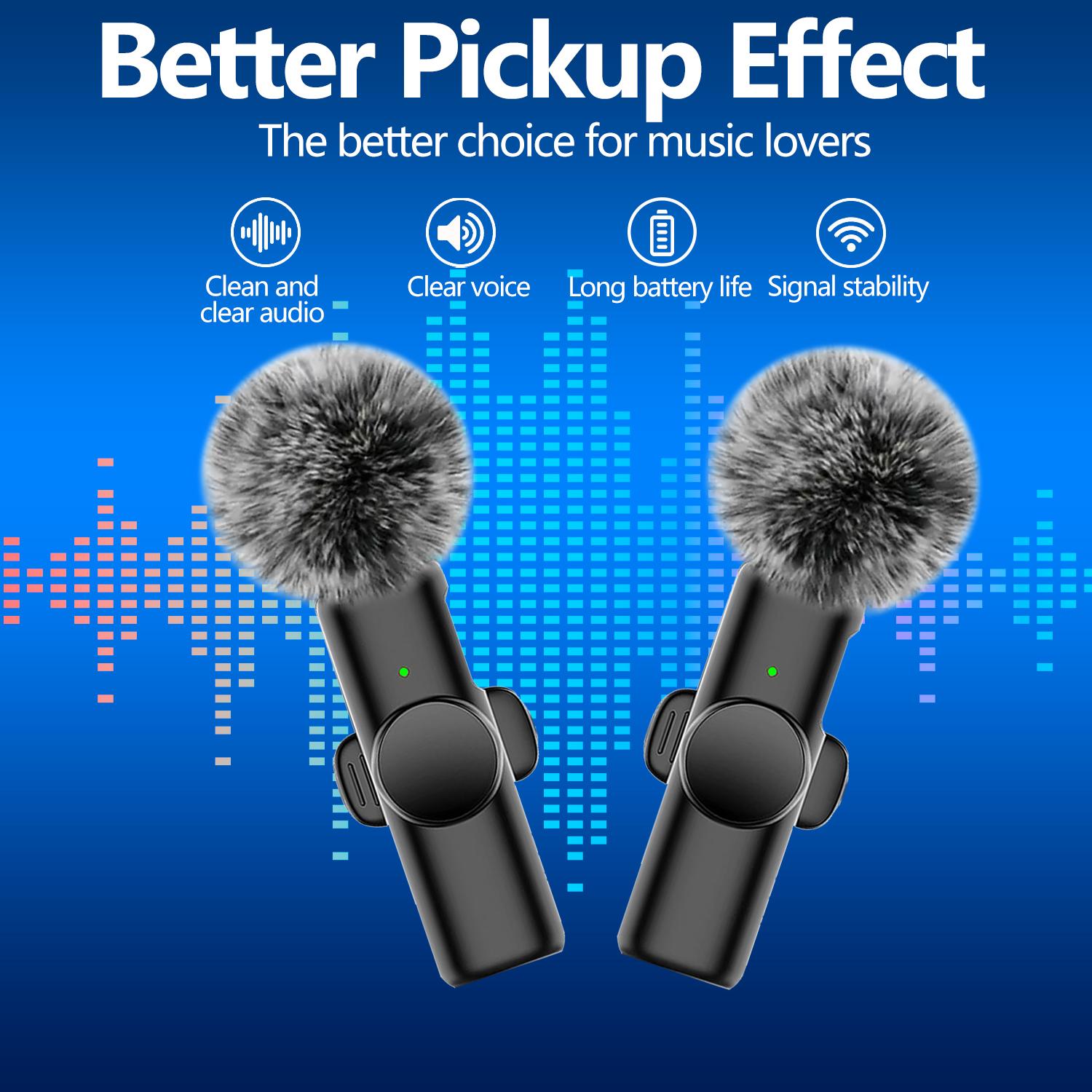 Wireless Lavalier Microphone with Noise Reduction Cover Plug-Play Professional Noise Reduction Recording Clip Mic Plug-Play for Video Recording Interview Podcast Wireless Mic for PC, IOS, Andriod, Record Vlogs, Live Stream, Receiver Wireless Lavalier Microphone with Noise Reduction Cover Plug-Play Professional Noise Reduction Recording Clip Mic Plug-Play for Video Recording Interview Podcast Wireless Mic for PC, IOS, Andriod, Record Vlogs, Live Stream, Receiver
