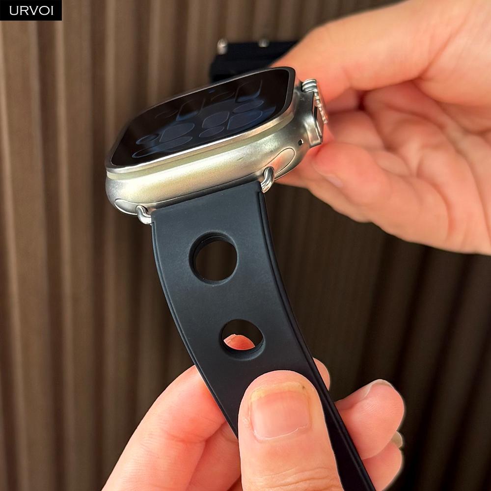 URVOI Scub’H Diving Band for Apple Watch Ultra 3 2 1 Series 11 10 9 8 SE 3 Seamless adapters with high-performance Silicone rubber strap