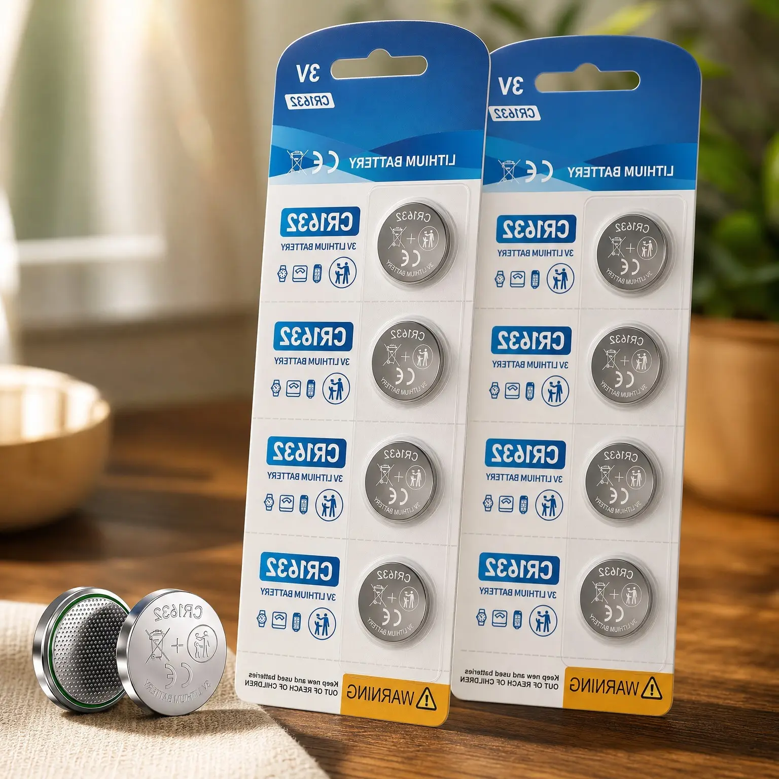 CR1632 Battery 3V Lithium Coin Cell 10 Pack - Replacement for Car Key Remote, Watch, Tracking Device, Toys, Glucometer, Garage Door OpenersGift