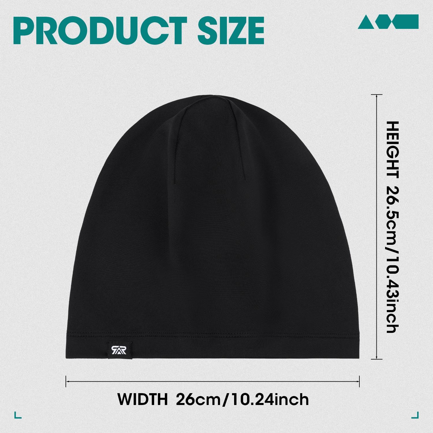 1/2/3 Pack Versatile Beanie Hats, Ear Protection Warm Cold Weather Caps, Breathable Polyester, Outdoor Running Fitness Sports Windproof Headwear, Unisex Soft Slouchy Beanie - Stay Dry Breathable for Running Gym Sleeping Commuting Daily Use