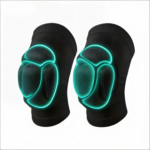 Unisex Adults Knee Compression Sleeve Protective Gear (1 Pair) - Thickened Cushioned, Running Support, Volleyball Knee Pad for Arthritis Pain Relief, Knee Pad Volleyball, Knee Sleeves