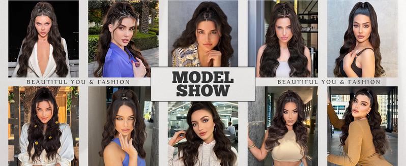 Iridescent Ponytail Hair Extension Drawstring Ponytail Extension for Women Long Body Wavy Curly 26 Inch Clip in Ponytail Extensions Synthetic Heat Resistant Ponytail Extension