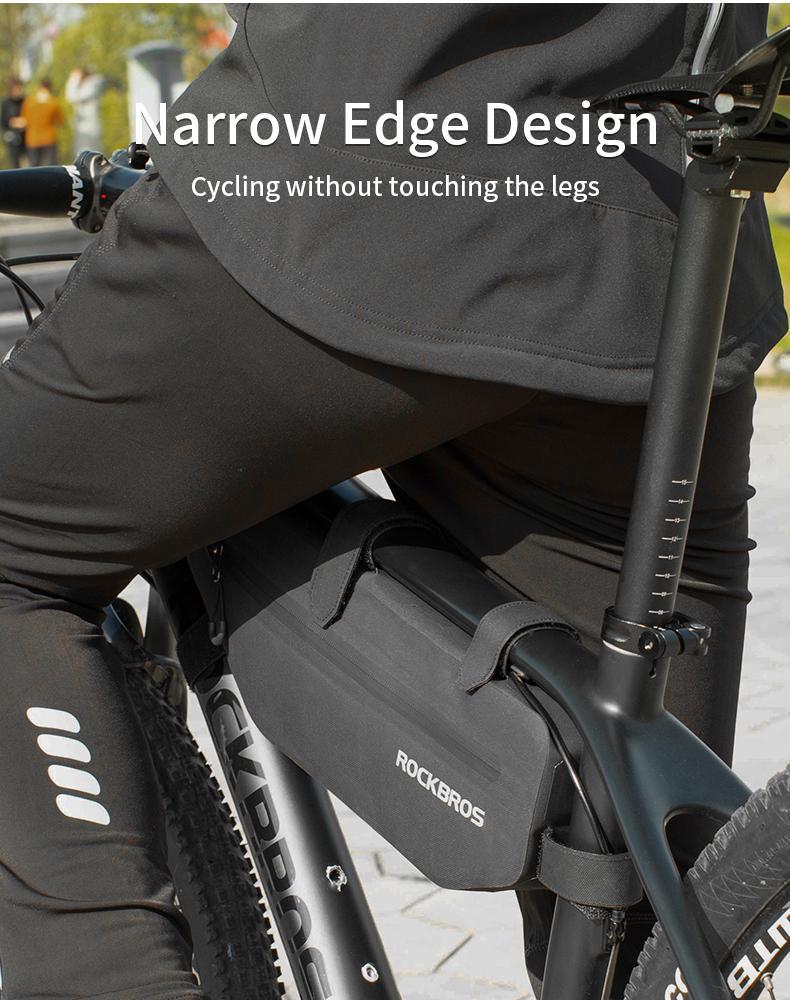 ROCKBROS Bike Frame Bag Waterproof Bike Triangle Bag Bicycle Under Top Tube Bag Corner Pouch Storage Bag for Cycling Accessories