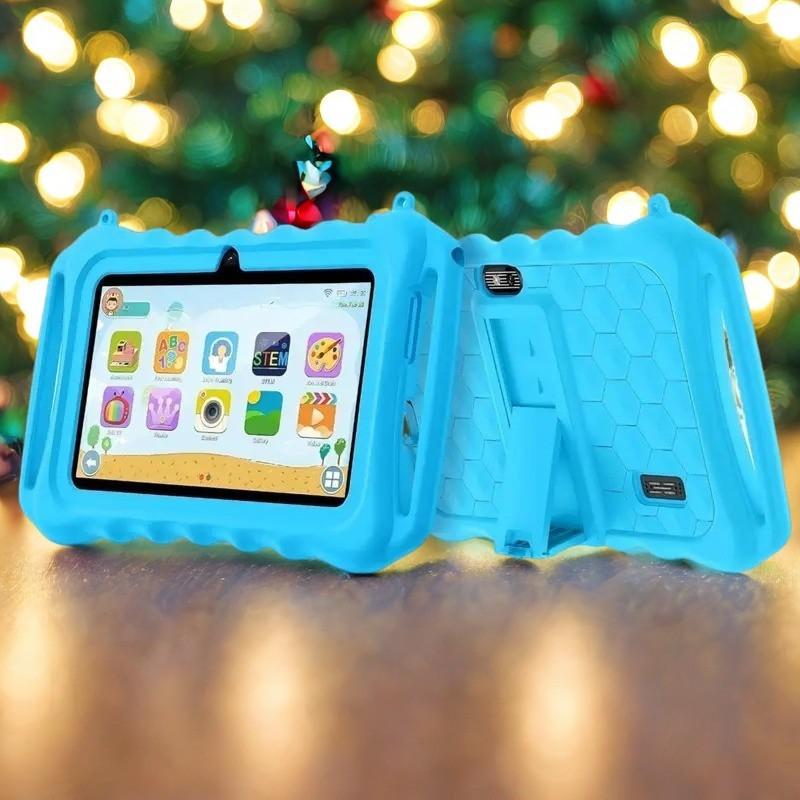 7 Inch Android Touchscreen Tablet with Shockproof Case, WiFi Parental Control, Educational Tablet for Kids, Learning Assistant