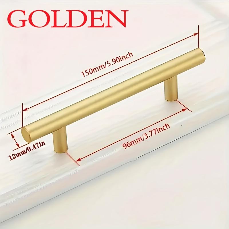 18pcs Brushed Gold Stainless Steel Arc Cabinet Handles  Modern Drawer Pulls, Includes Screws, Easy Installation, Length 150mm