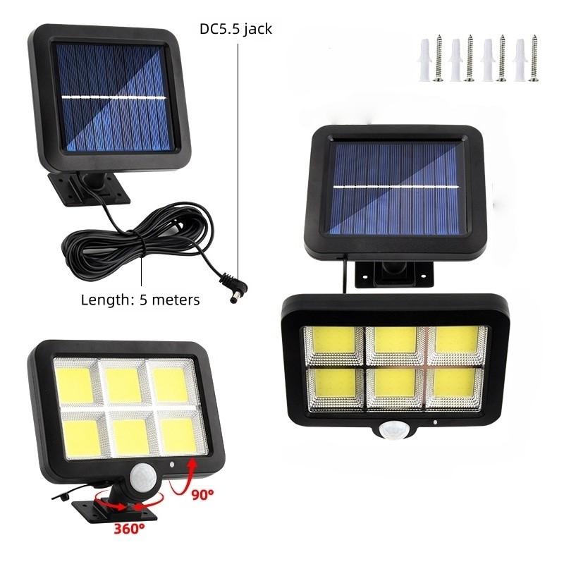 1pc Solar Light 6cob LED, Motion Sensor Outdoor Security Lamp, Waterproof Decking & Patio Light, Ideal for Garden, Fence, Pathway