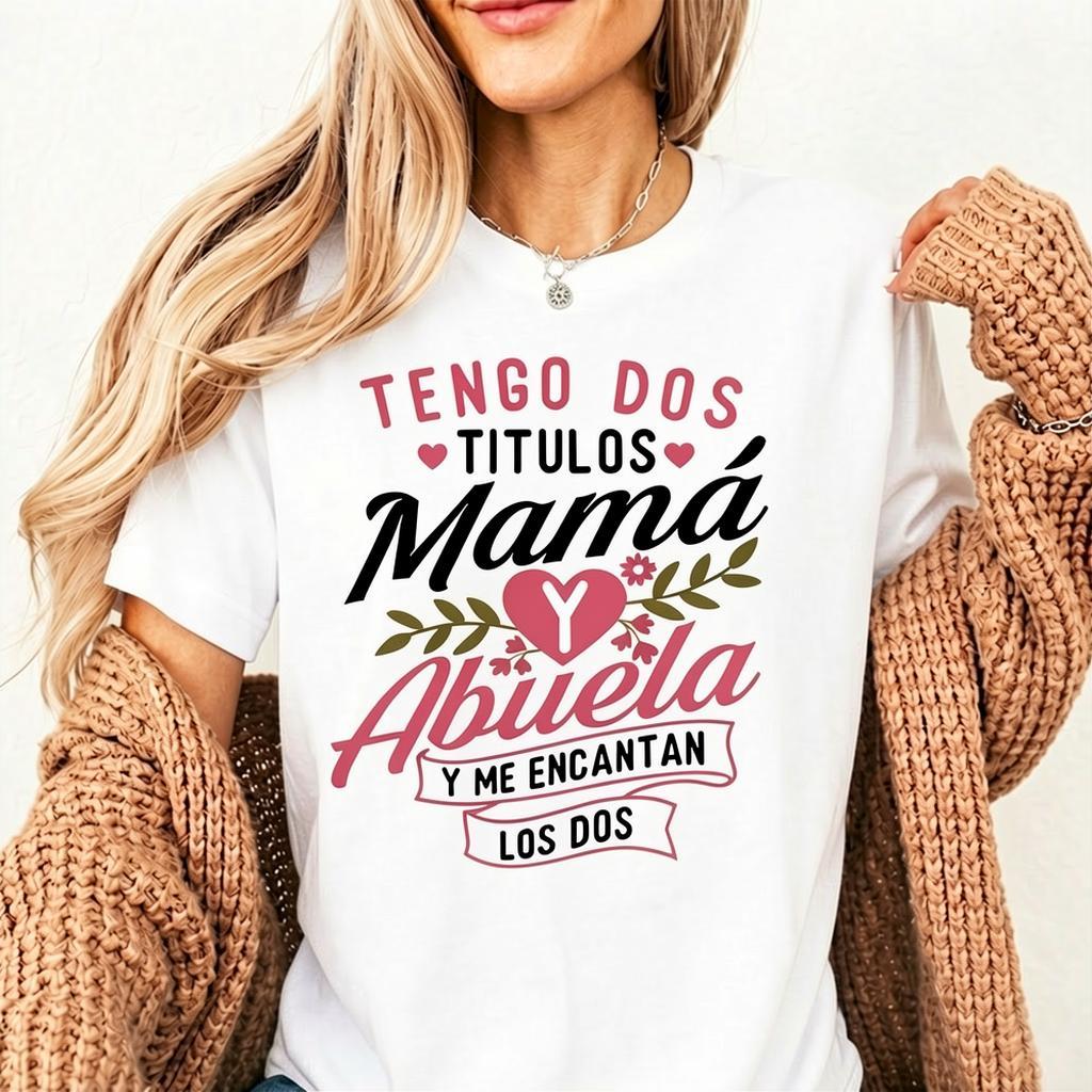 Tengo Dos Titulos Mamá Y Abuela Y Me Encantan Los Dos - Mama T-Shirt