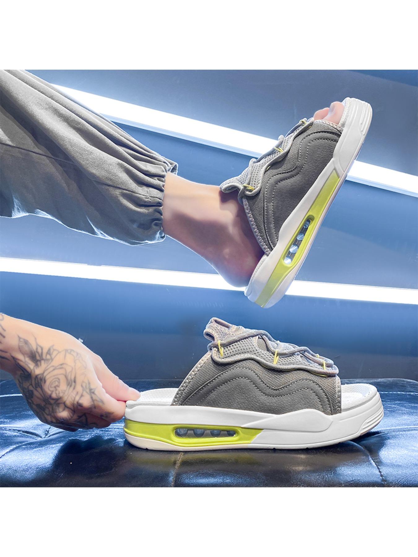 Summer thickened sandwich bottom slippers, fabric breathable sandals, fashion slippers men 's slippers