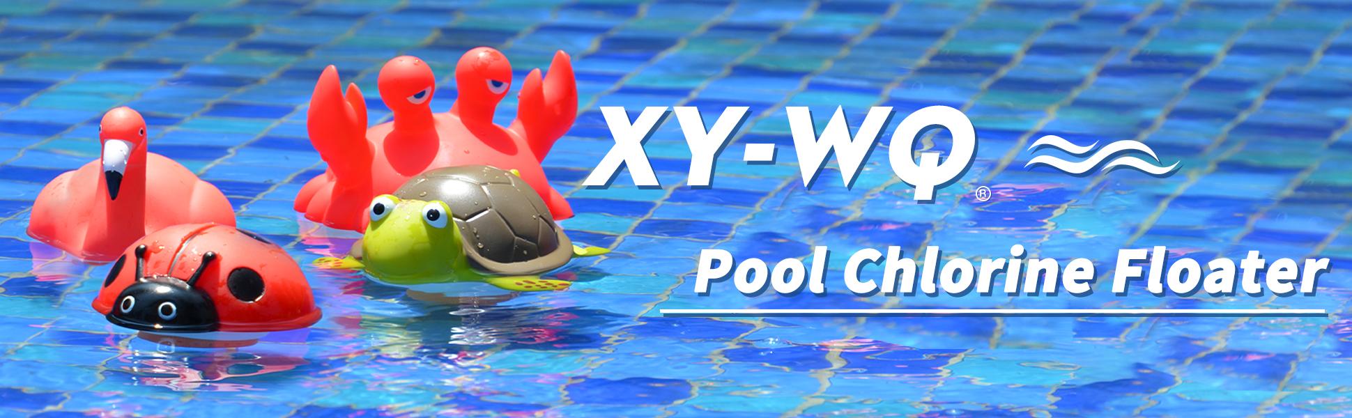 XY-WQ Turtle Chlorine Floater for 1" Tab ONLY, Mini Floating Pool Chlorine Dispenser