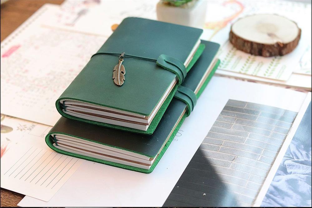 100% Genuine Leather Journal Refillable Travel Notebook Retro DIY Handmade Diary Sketchbook School Office Gift Customized