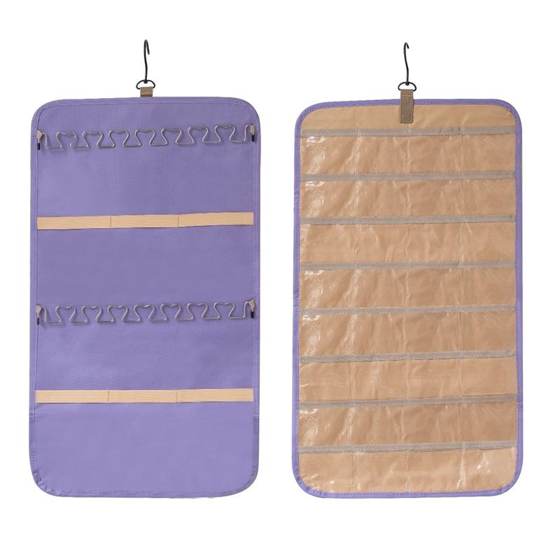 Jewelry Storage Bag, 1 Count Double Sided Jewelry Organizer, Dustproof Durable Storage Organizer Jewelry Storage Bag for Earrings, Bracelet, Necklace, Ring, Home Organizer, Jewelry Storage Unit