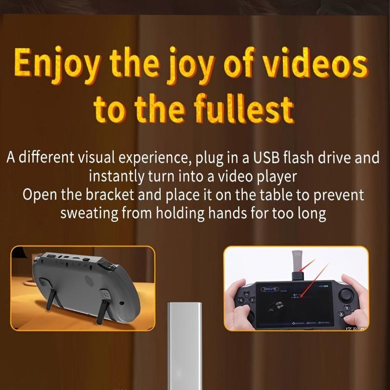 Sf3000 Retro Game Console 64GB, Handheld Video Game Machine, 20000+ Games, 4.5 Inch HD Screen, TV Output, 3D Dual Joystick, Perfect Gift